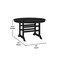Flash Furniture Colonel Commercial Grade Indoor/Outdoor 48-in Rnd Recycled HDPE Adirondack Dining Table for 4, Blk LE-HMP-248-01-BLK-GG - alternate 9